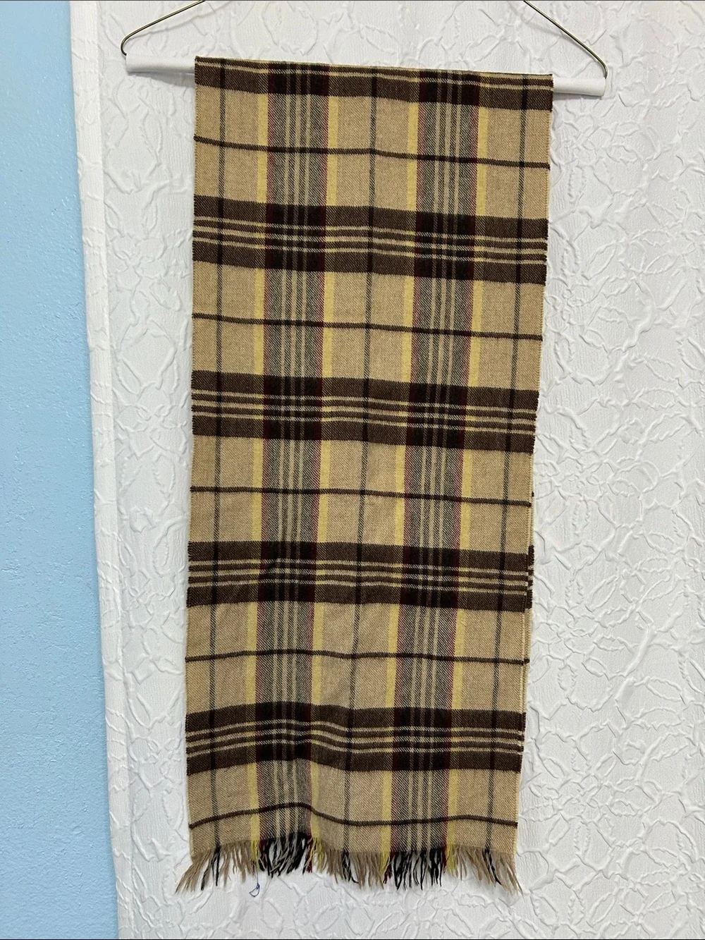 Burberry Plaid Tartan Pants in Tan and Brown